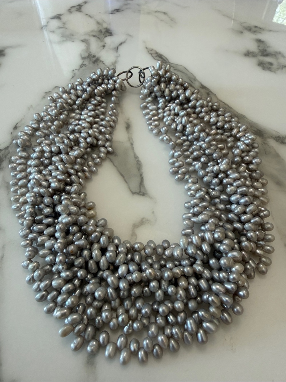 Multi-strand freshwater pearl necklace